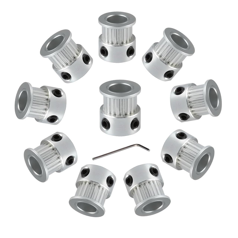 [Australia - AusPower] - GT2 Pulley 20 Teeth 8mm Bore Width 6mm 20T Timing Pulley Wheel 8mm Bore for 6mm Width GT2 Timing Belt for 3D Printer,CNC.(10pcs) GT2 Pulley 6mm Width 20T Bore 8mm 
