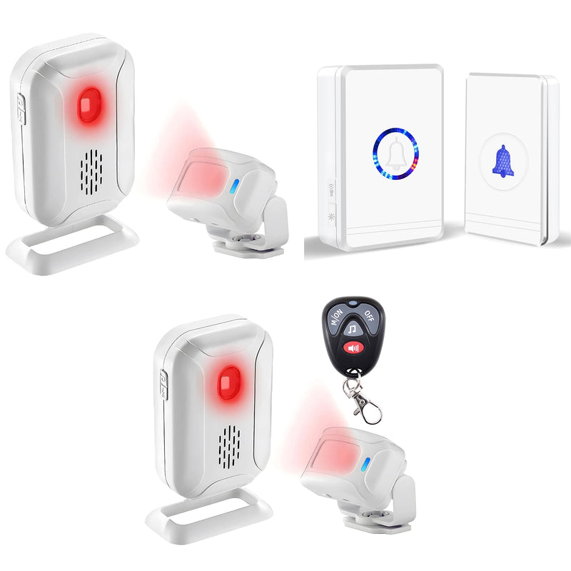 [Australia - AusPower] - GREENCYCLE Wireless Door Open Welcome Chime, Motion Sensor Door Bells Chimes for Business, Wireless Doorbell, Doorbell Chime Kits, Wireless Doorbell for Home Classroom Office Apartment Bedroom 