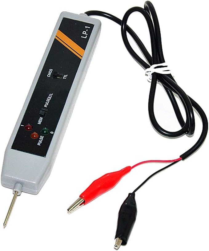 Logic Probe DTL TTL CMOS Pulse Memory Logic Tester, Digital Logic Pulse Electronics Testing Tool for Logic Levels and Pulses Levels