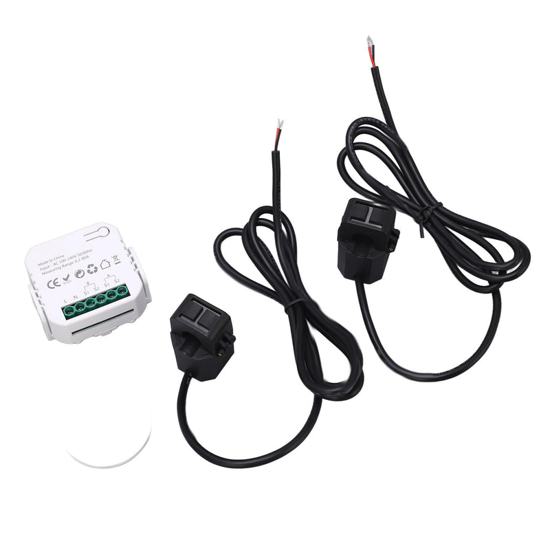 [Australia - AusPower] - Energy Meter Clamp Smart Home Single Phase Electricity Consumption Monitor AC 100-240V (Black) Black 