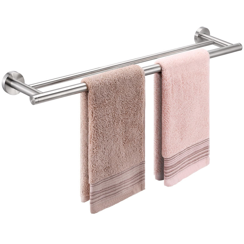 [Australia - AusPower] - loyalKBS Towel Bar for Bathroom Brushed Towel Racks 24 Inch 304 Stainless Steel Double Bars Towel Holder Wall Mounted 