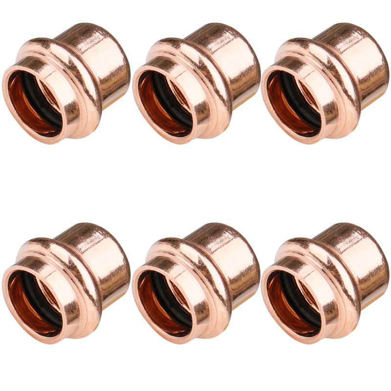 [Australia - AusPower] - WHK 6/12 Pack 1/2 Inch Press Propress Copper End Cap Press Pro Press 1/2" Cooper End Plug fittings(Lead-Free) 
