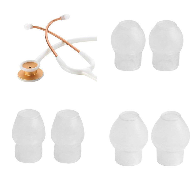 [Australia - AusPower] - 5 Pairs 3 Sizes(S/M/L) MDF Stethoscope Ear Tip Pieces Earplug Replacement Parts, Soft Silicone Prestige ADC Stethoscope Eartip Earbuds Spare Part, Bonus 2Pcs Ear Bud Cover for Littmann Stethoscope 