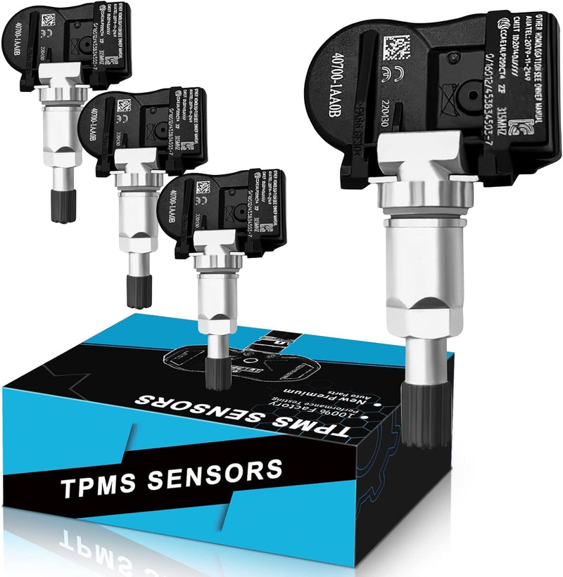 All-new TPMS Tire Pressure Sensors for:-Nissan Altima Maxima 2006 2007 2008 2009 2010 2011 2012 Sentra Xterra Pathfinder for:-Infiniti G37 Q45 QX56 407001AA0B 40700-3AN0A Programmed (4pcs)