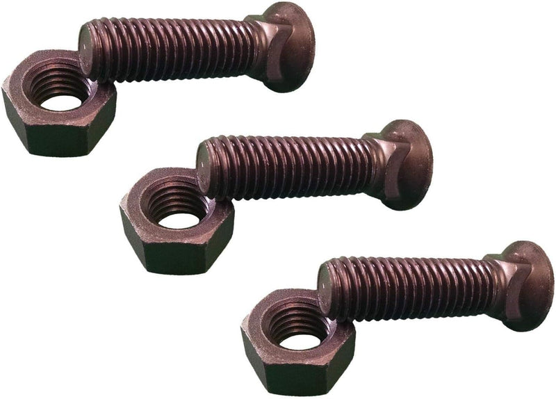 [Australia - AusPower] - PAOSDKSUI?3/Pack? Plow Bolts & Nuts Replacement for Blades/Cutting Edges 5/8-11x2 1/4 - Grade 8 Dome Head 
