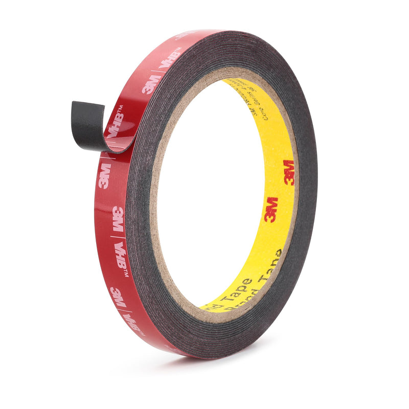 [Australia - AusPower] - 3M Double Sided Tape 0.5”×18ft VHB 5925 Black Mounting Tape Heavy Duty Waterproof Foam Tape Strong Adhesive for RV LED Strip Light Décor 0.5''x18 Ft 