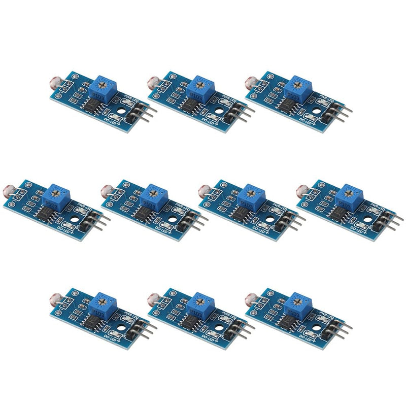 [Australia - AusPower] - LDR Photosensitive Sensor Module 10pcs Light Dependent Resistor Sensor Module Durable 3.3V-5V for Arduino 