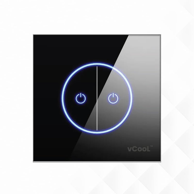 [Australia - AusPower] - Smart Light Switch, 2.4GHz WiFi Smart Switch Compatible with Alexa, Google Home and Surplife App, UL Certified Neutral Wire Required, No Hub Required(Classic Black, 2 Switch) 