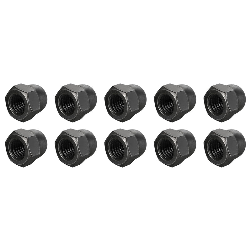 [Australia - AusPower] - Acorn Cap Nuts(M10x1.5mm) 10Pcs, Carbon Steel Acorn Dome Cap Head Hex Nuts - for Industrial Mechanical Equipment, Black 