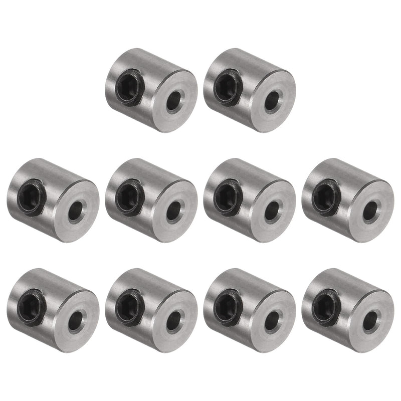 [Australia - AusPower] - uxcell 10pcs Set Screw Collars 2mm Bore Stainless Steel Shaft Collars, 7mm OD, 7mm Width, Landing Gear Stopper Wheel Collar 