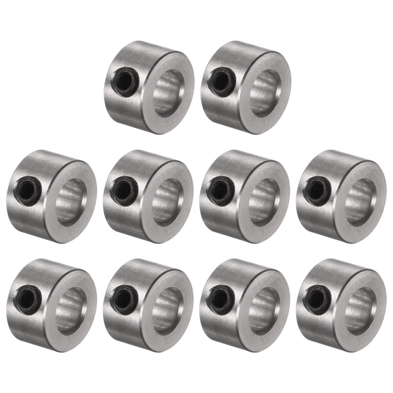 [Australia - AusPower] - uxcell 10pcs Set Screw Collars 6mm Bore Stainless Steel Shaft Collars, 12mm OD, 7mm Width, Landing Gear Stopper Wheel Collar 
