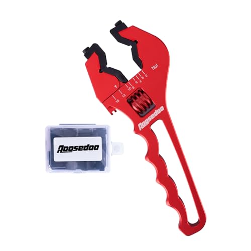 AOOSEDOO red AN fitting wrench for 3AN–16AN fittings, anti-scratching adjustable tool