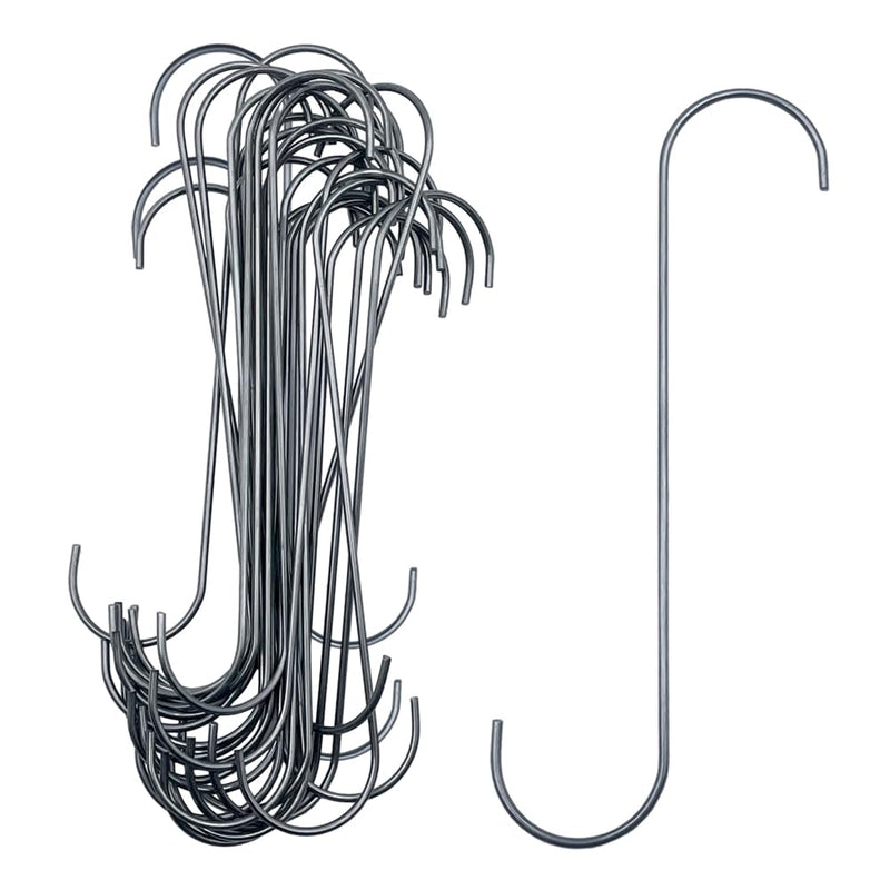 [Australia - AusPower] - 26PCS Metal Durable 6 Inches Long S Shaped Hooks Hanger 0.1'' Wire Plant Paint Powder Coating DIY Hanging Hooks 
