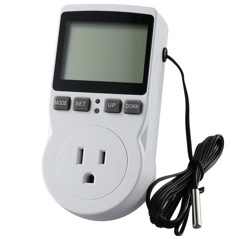 [Australia - AusPower] - Digital Temperature Controller, Thermostat Controller, Day Night Timer Timer Regulator, 110V, 15A, ?/? Temperature Controlled Outlet with Sensor 
