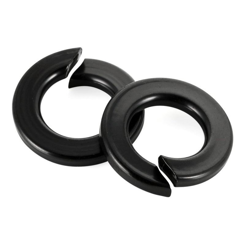 [Australia - AusPower] - M8 Black Spring Lock Washer, 304 Stainless Steel, Black Coating Split Lock Washer Elastic Gasket, for Screws Fasteners, 50 PCS M8 