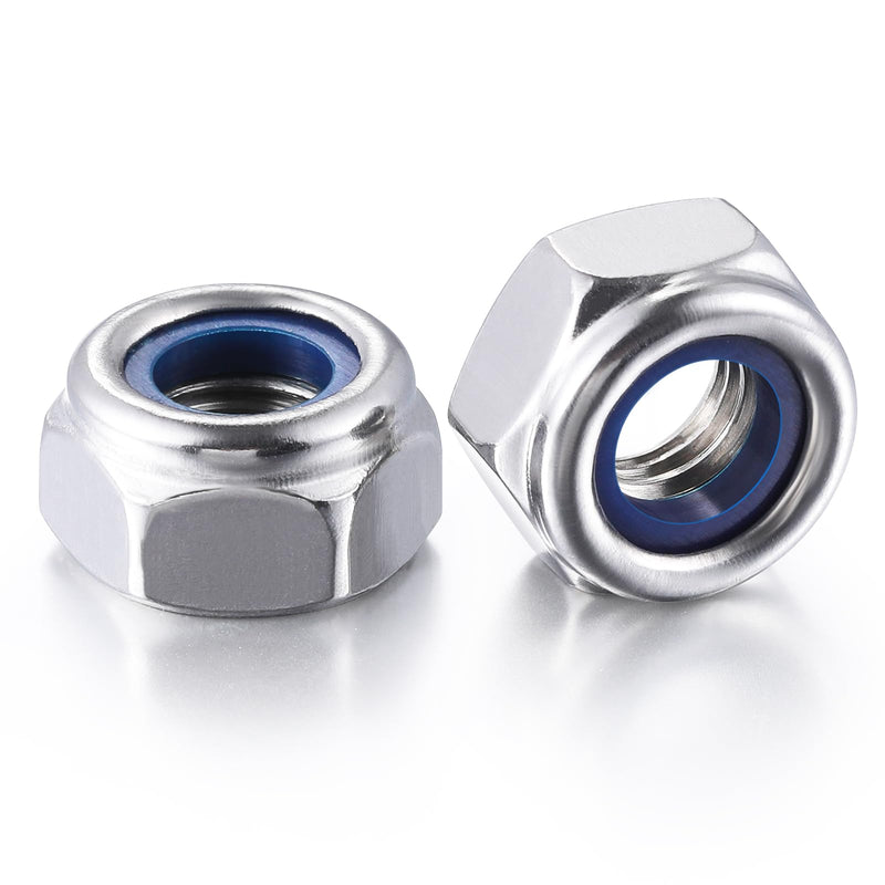 [Australia - AusPower] - Wensilon(50pcs) M6 Self Clinching Nuts 304 Stainless Steel Self-Lock Nylon Inserted Hex Lock Nuts 50 