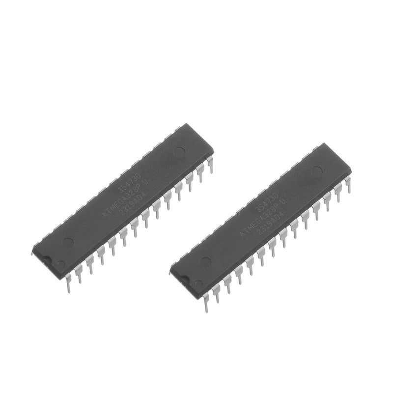 [Australia - AusPower] - 2pcs ATMEGA328P-PU 8-bit Microcontroller,4/8/16/32K Bytes in-System Programmable Flash,DIP-28. 
