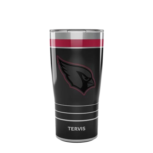 Tervis Traveler NFL Arizona Cardinals - Night Game Triple Insulated Tumbler Travel Cup Keeps Drinks Cold & Hot, 20oz, Stainless Steel