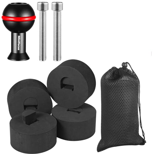 4Pcs Underwater Camera Buoyancy Float Kits & 1" Ball Adapter with M6 & 1/4" Threaded Stud