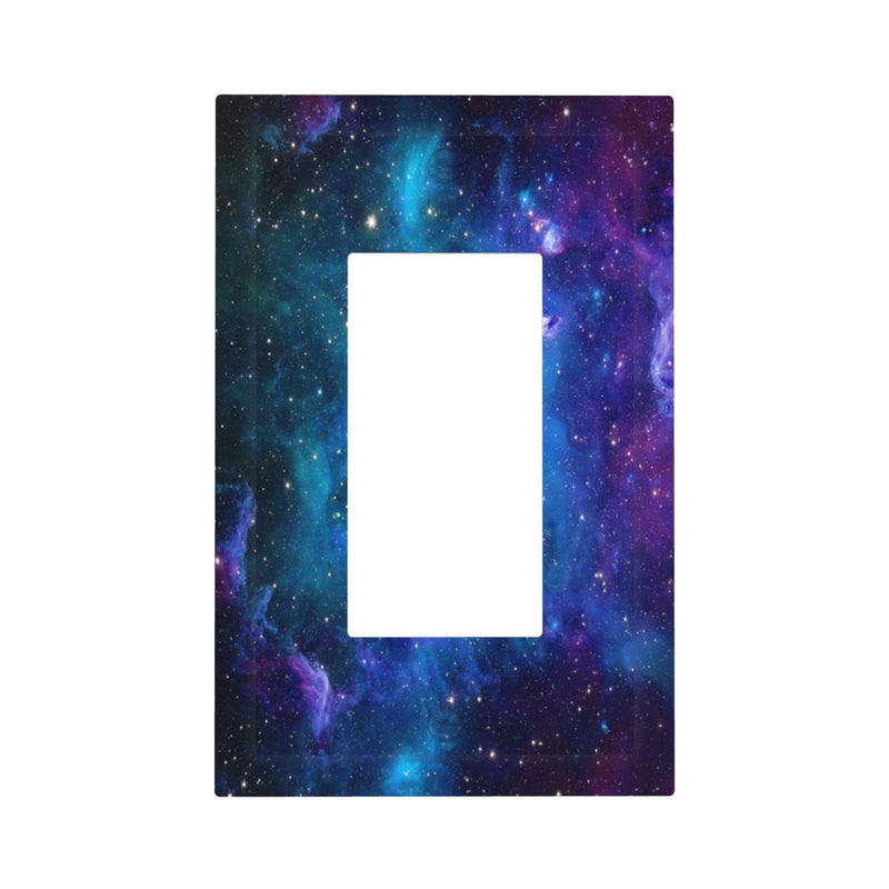 [Australia - AusPower] - Ukutarly Galaxy Decorative Electrical 1 Gang Single Rocker Space Blue Night Starry Sky Stars Universe Wall Plate Light Switch Cover Faceplate Wallplate For Kitchen Home Office Room 