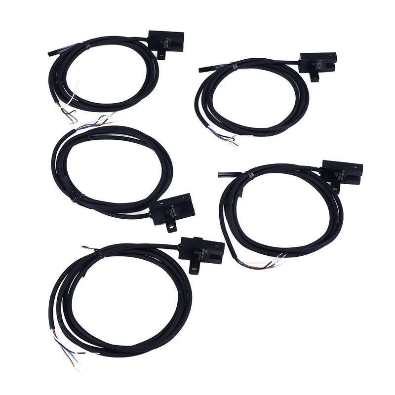 [Australia - AusPower] - 5Pcs Photoelectric Switch Sensor U Shaped Slot Type Photoelectric Optical Sensor Switch NPN Photoelectric Switch Control Switch DC5‑24V 