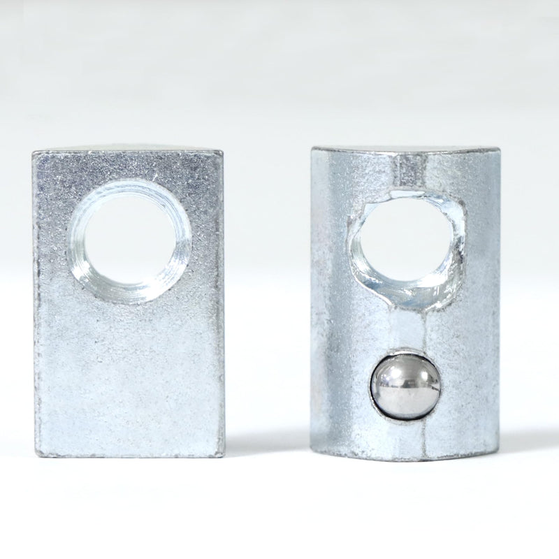 [Australia - AusPower] - 1/4"-20 Threaded Steel Roll in T-Nut with Ball Spring, T-Slot Nuts Accessory Hardware Nuts for 10 Series Aluminum Extrusion Profiles Rail (100) 100 