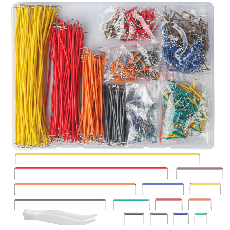 [Australia - AusPower] - 840 Pcs Breadboard Jumper Wires Kit, PCB Breadboard Jumper Wire Cables, Solderless Flexible Breadboard Wire Kit, Circuit Board Breadboard Wires Assortment for Arduino, 14 Length, 2-125 mm 