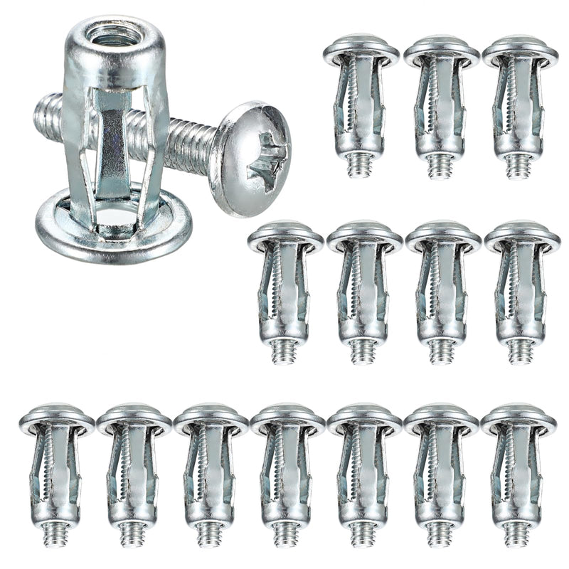 [Australia - AusPower] - OwnMy 15PCS M4 x 20 Hollow Door Anchors and Screws Hollow Wall Anchors Metal Cavity Fixing Jack Nuts, Hollow Door Anchors Petal Nuts Expansion Nut for Wall Metal Sheet Plastic Sheet 