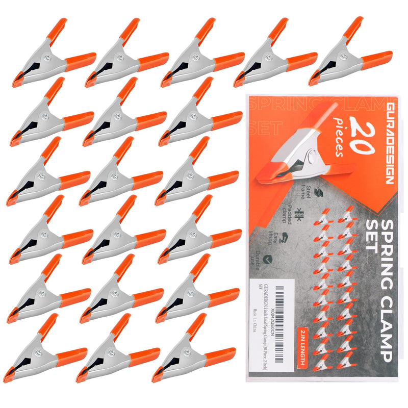 [Australia - AusPower] - 20-Piece Small Spring Clamp, 2 inch, 3/4"-inch Jaw opening Spring Metal Spring Clamps 20-Piece 