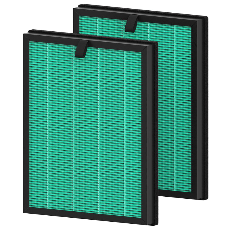 [Australia - AusPower] - CFKREYA 2 Pack MKD05 Replacement Filter Compatible with AROEVE MKD05 Purifier, H13 HEPA Air Filter with Carbon Filter, Pet Dander Version, Green Green 2 Pack 