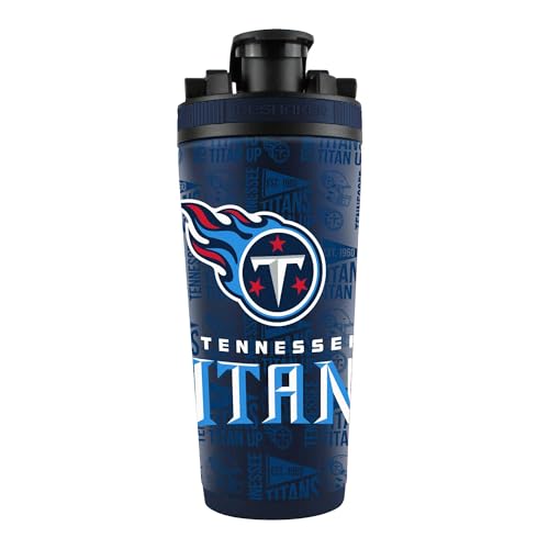 WinCraft Tennessee Titans 26oz. 4D Stainless Steel Shaker Bottle Tennessee Titans, No Color 26 Ounces