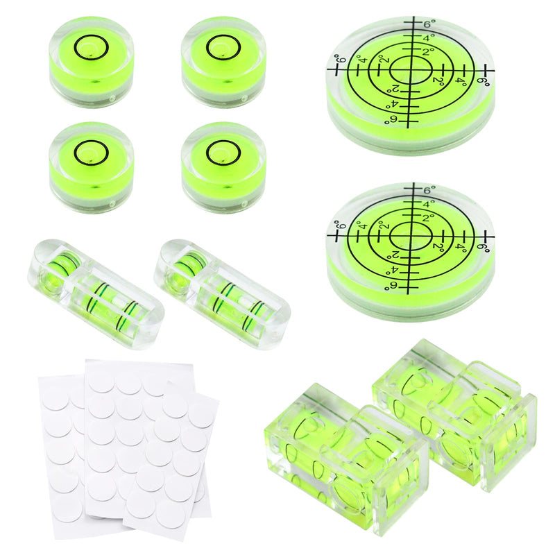 Pack of 10 Round Mini Spirit Level for Cameras | Spirit Level Small Mini Bubble Spirit Level Small Level Round Dragonfly for Camping Stationary Pictures Used