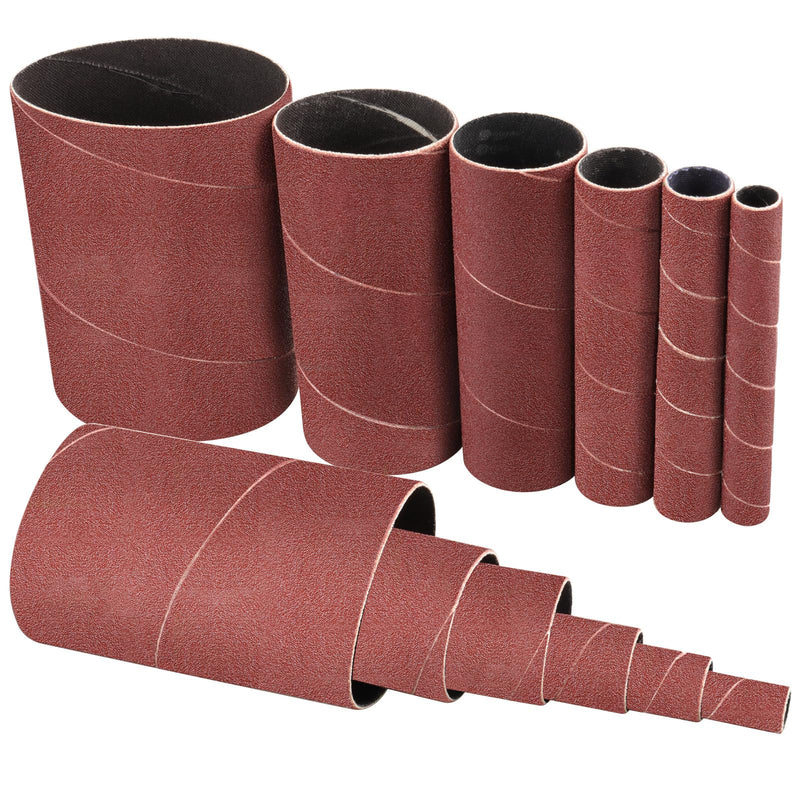 [Australia - AusPower] - Spindle Sander Sleeves for Spindle Sander 150 Grit Sandpaper, 115mm Length, 6 Different Diameters 1/2 in., 3/4 in., 1 in., 1-1/2 in., 2 in. and 3 in 