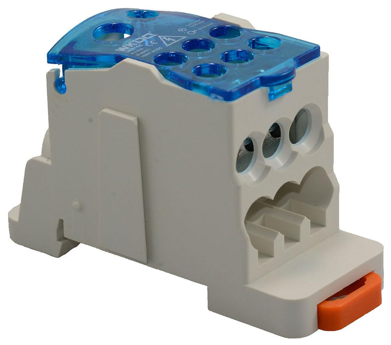[Australia - AusPower] - Jameco ValuePro 1 in 6 Out DIN Rail Electric Wire Connector Universal Power Distribution Terminal Block 80A 