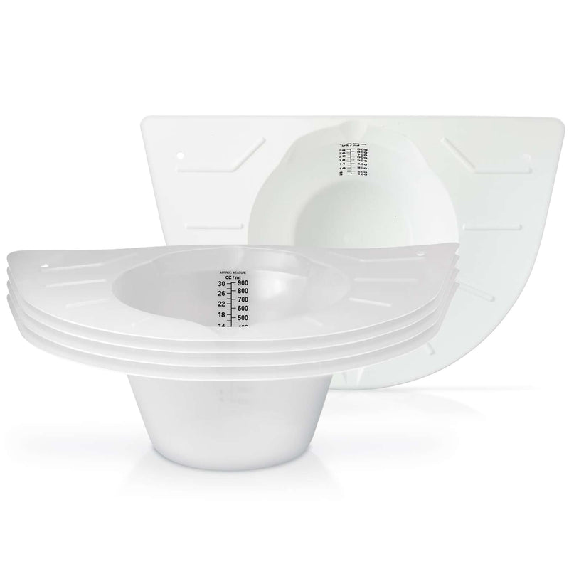 [Australia - AusPower] - Urine Collection Hat for Toilet - 5 Pack of Reinforced Ribbing Specimen Pans with Wide Brim Wings - Urine and Stool Collector 