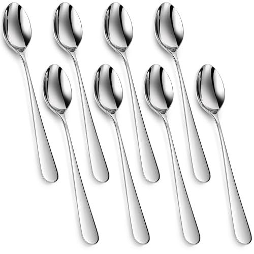 KEAWELL Premium Louise 8-Piece 7.5-Inch 18/10 Iced Tea Spoons (7.5 inch, 8) 7.5 inch