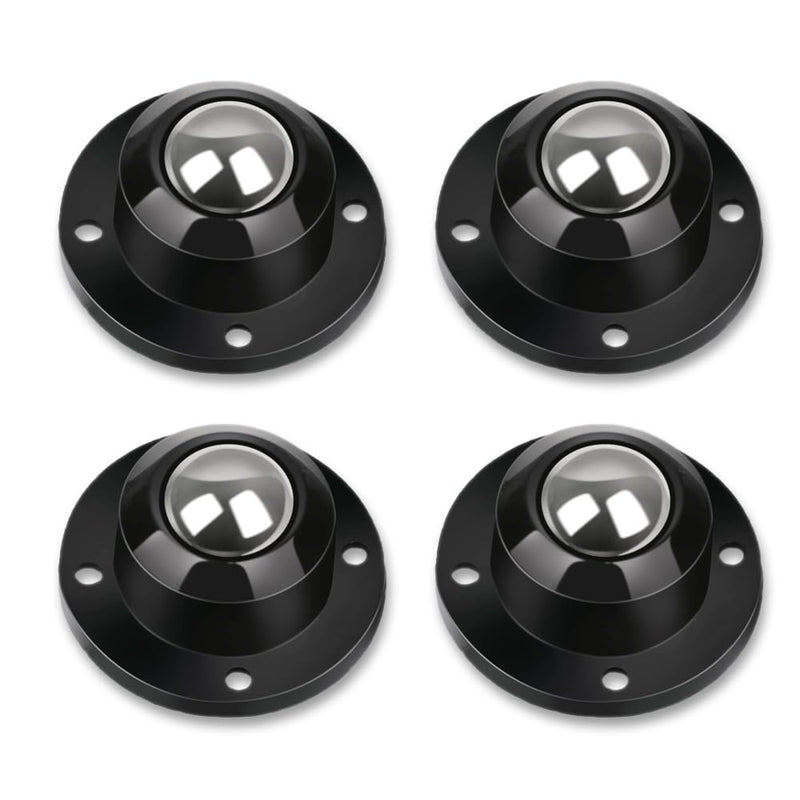 [Australia - AusPower] - Self Adhesive Caster Wheels for Furniture,Storage Box,Trash Can,PC Stainless Steel Universal Pulley 360 Degree Rotating Adhesive Caster Wheels 1 Inch Low Profile Swivel Wheels Black 4 Pack Black?1 inch? 4.0 