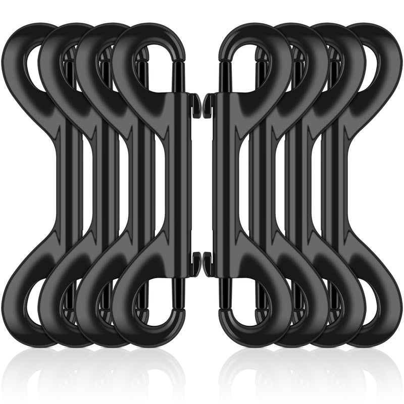 [Australia - AusPower] - ERKOON Extra Large 4.7 inch Double Ended Bolt Snaps Hooks 220lbs Load Capacity Zinc Alloy Double Sided Clips Heavy Duty Trigger Snap for Dogs Leashes/Water Bucket/Horse Feed/Hammocks (8 Pack) 8 Pack 