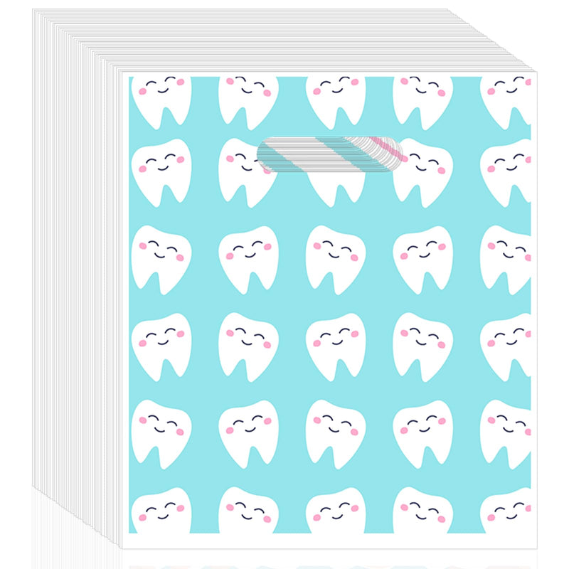 [Australia - AusPower] - 100 Pcs Dental Bags, Tooth Patient Care Dental Bags, 9 x 8 Inches dental goodie bags, for Dental Clinics, Schools and Patient use (Style 5) Style 3 