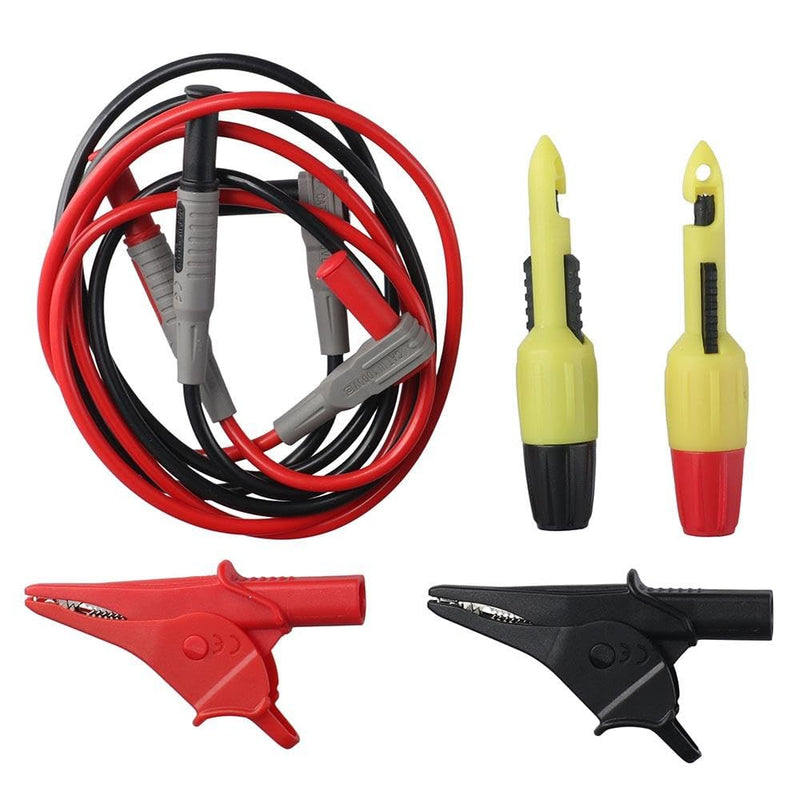 [Australia - AusPower] - 6pcs Multimeter Test Leads Kit,Banana Plug Leads with Heavy Duty Alligator Clips,Wire Piercing Probe Clips,Piercing Clip for Automotive Repair 