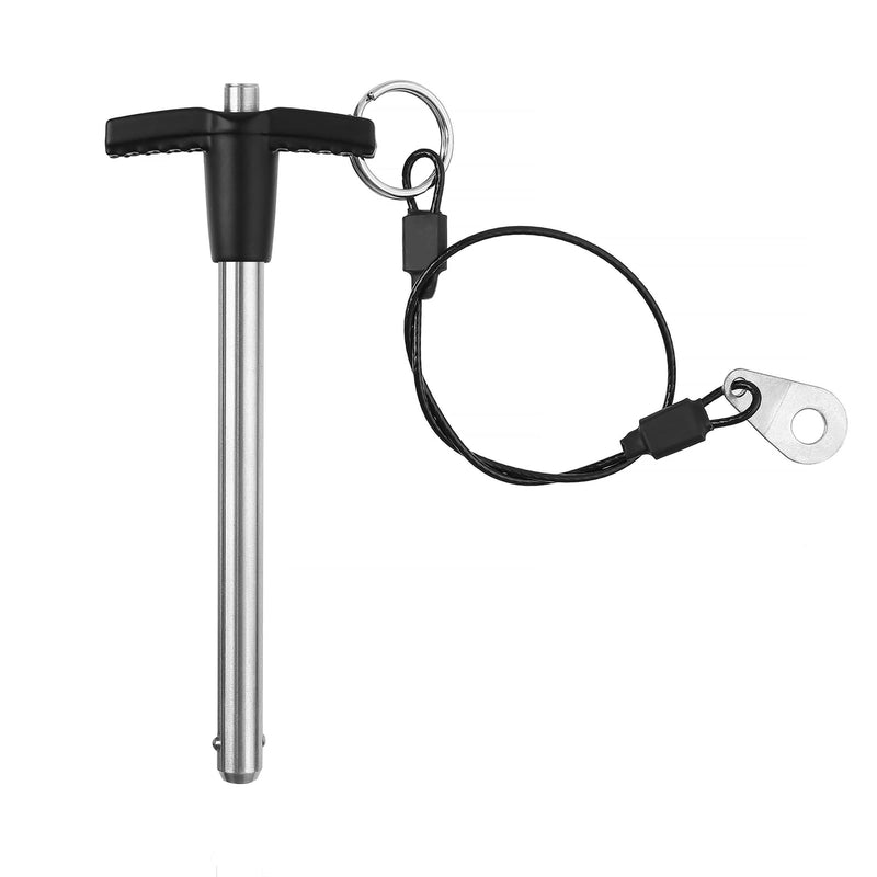 [Australia - AusPower] - T Handle Quick Release Pin 5/16 Inch Diameter ,Stainless Steel Ball Locking Pin with Push Button Lanyard Cable Usable Length 3.15"(8*80mm) 8mm-80mm 