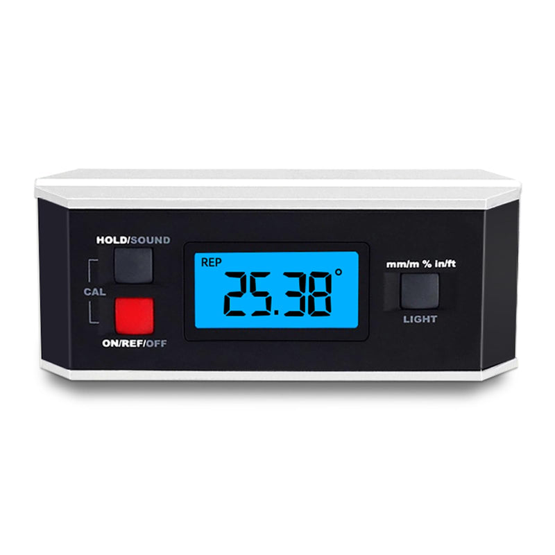 [Australia - AusPower] - Black V-Groove Digital Angle Finder with Backlight Display - High-Precision IP65 Waterproof Magnetic Tool（ACE-QJQ） 