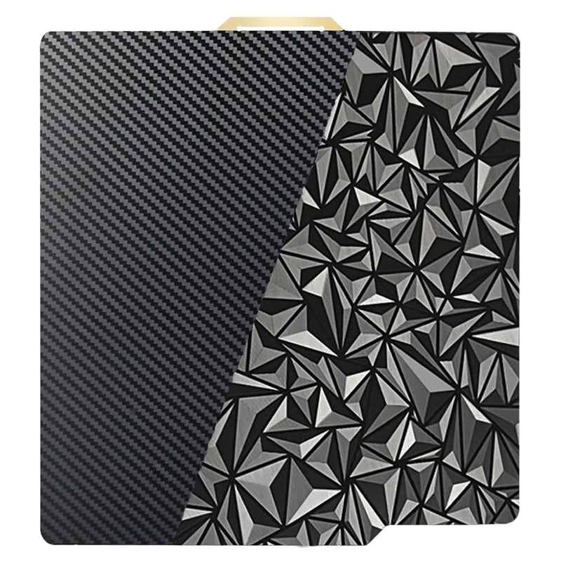 [Australia - AusPower] - 3D Printer PEO PET Bambu Labs Build Plate for Bambu Lab X1C/X1/X1E/P1P/P1S/A1,Diamond PEO+Carbon Fiber PET Spring Steel Sheet Plate 257x257mm Flexible Bambu A1 3D Printer Plate Smooth PEO+Smooth PET 257 *257 mm 