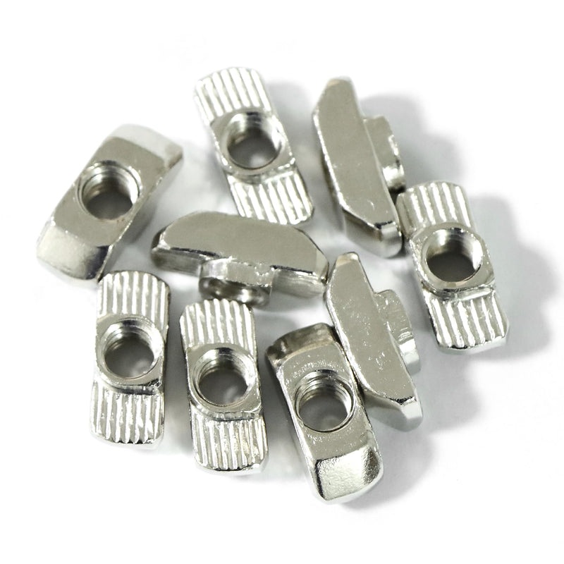 [Australia - AusPower] - 1/4"-20 Threaded Standard Steel Drop in T-Nut, Drop in T-Nuts Accessory Hardware Nuts for 15 40 Series Aluminum Extrusion Profiles Rail, 20 Packs 