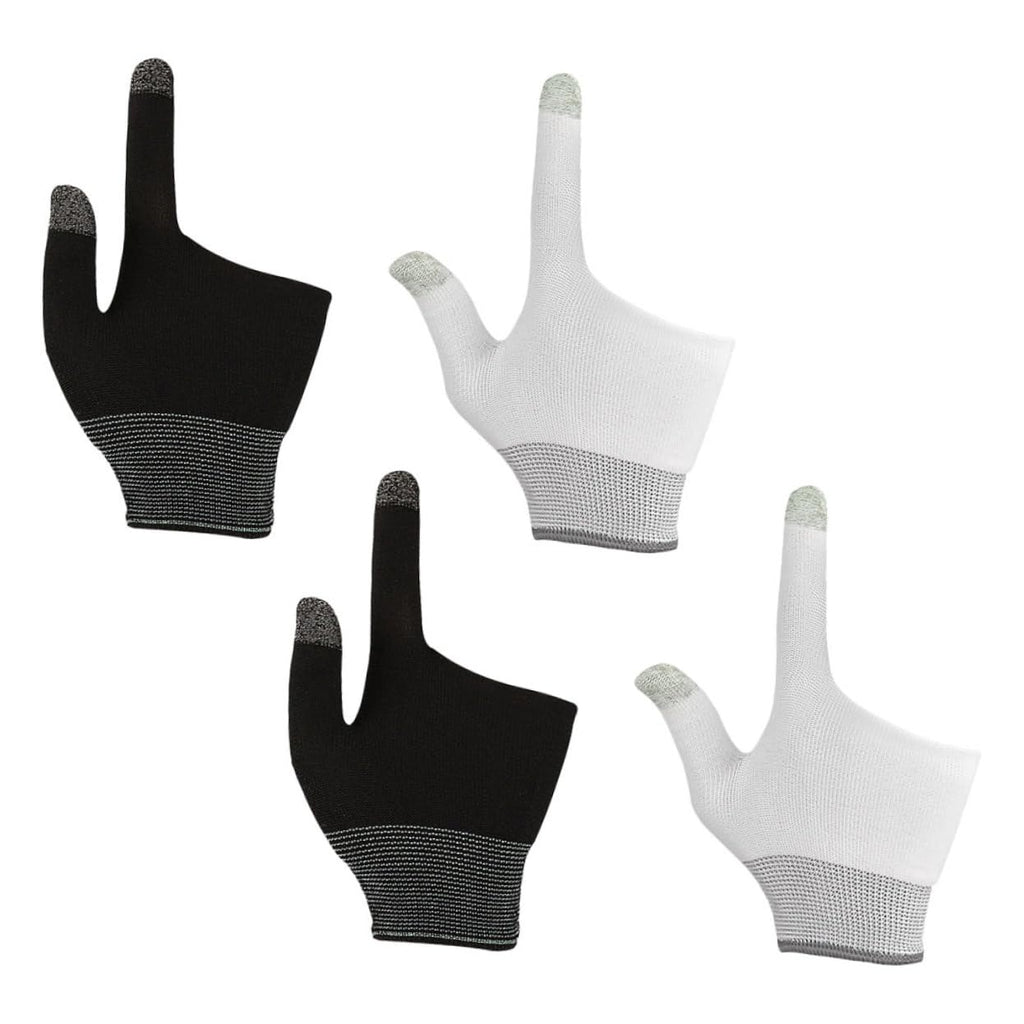[Australia - AusPower] - 2 Pairs Game Gloves Thumb Sleeves Mobile Gaming Phone Gaming Gloves Comfort Gaming Gloves Touch Finger Gloves for Gaming Comfort Finger Gaming Gloves Mittens Nylon Breathable 