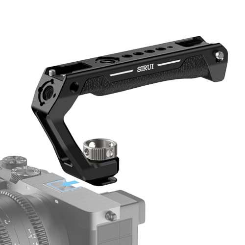 SIRUI Cold Shoe Mount Camera Top Handle, Universal Camera Cage Top Hand Grip with Anti-Off Designed Cold Shoe Adapter, and Multiple Mounting Points, AM-THC