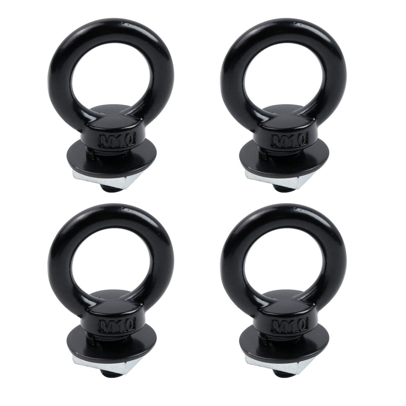 [Australia - AusPower] - Antrader T Track Mount Tie Down Anchor for Roof Rack,4 Sets M10 T Track Bolts 304 Stainless Steel Roof Rack T Bolts Nuts and Lifting Eye Bolts T Slot Bolts Anchoring Kit M10-Black 