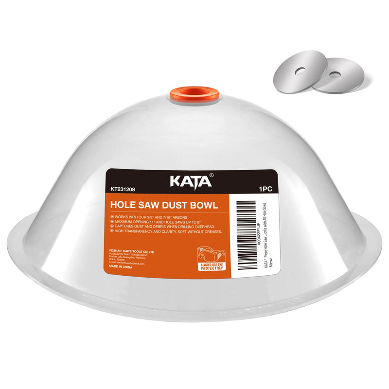[Australia - AusPower] - KATA 1 Pack Silicone Dust Bowl for Hole Saw, Hole Cutting Drywall and Ceiling Tile for Installing Recessed Lights, Hole Saw Accessories and Works with All Hole Saws, Extra 2pieces Metal Ring 1PACK 