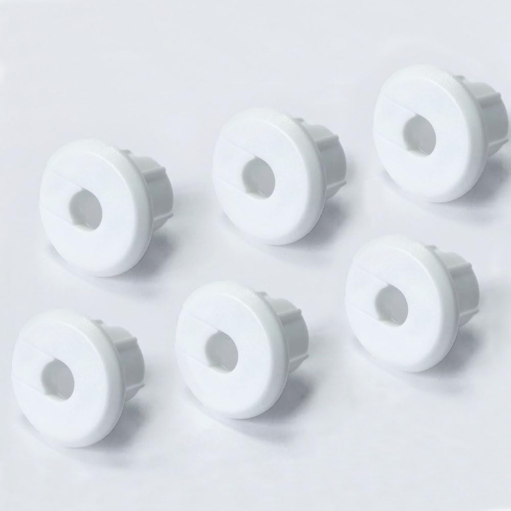 [Australia - AusPower] - Bywen Furniture Wall Hole Bushing Cable Grommet for Starlink Ethernet Cable,Suitable for Covering 3/4-inch Wall Holes,Universal Network Cable Wire Pass Through Holes Cover Routing Kits,6 Pack (White) White 