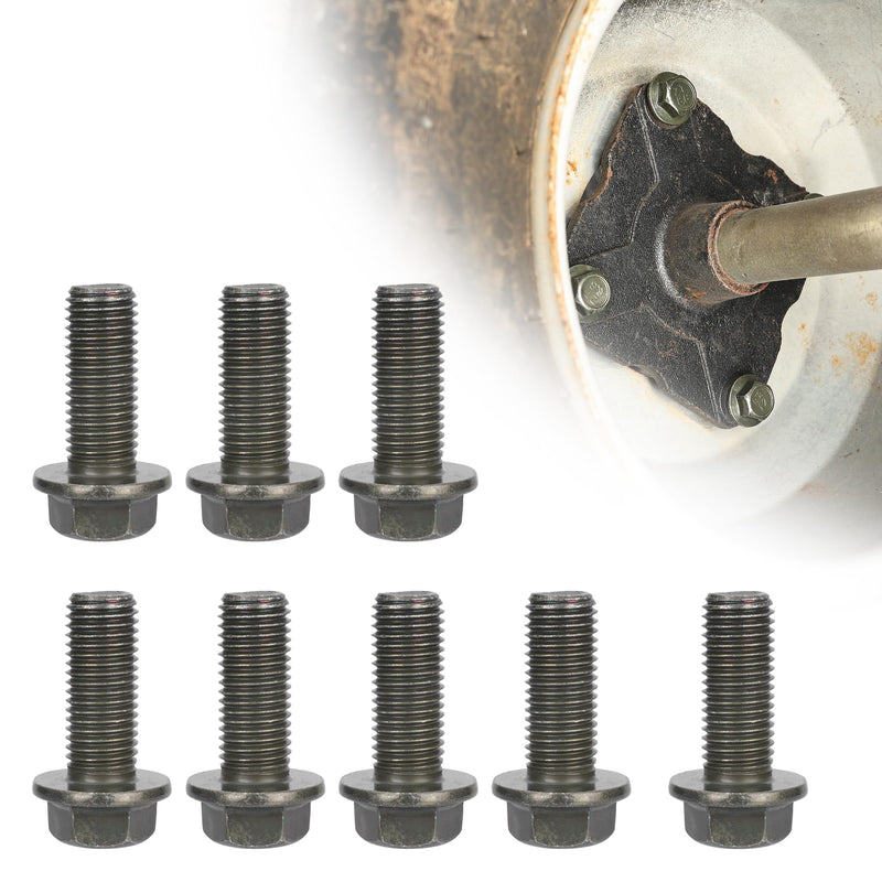 [Australia - AusPower] - RUTU 8pcs M10 x 1.25mm Bolt M10-1.25 x 25mm Hex Head Flange Bolt for Most Brands of ATV UTV Quads 4 Wheeler Go Karts Flanged Hex Screws - 8pcs 